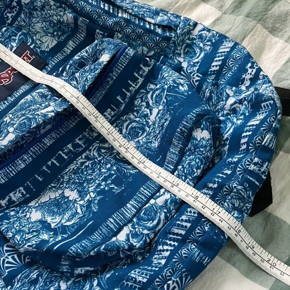 JanSport Backpack Superbreak Midnight Sky Flower Hawaiian Stripe Blue - Picture 13 of 15